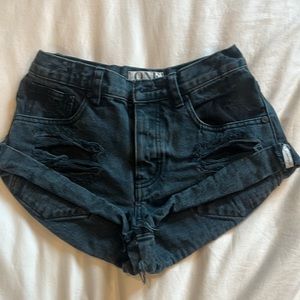 Black distressed shorts - One x One Teaspoon BANDITS